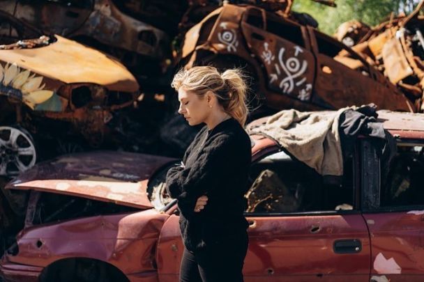 Кетрін Винник в Ірпені / © instagram.com/katherynwinnick
