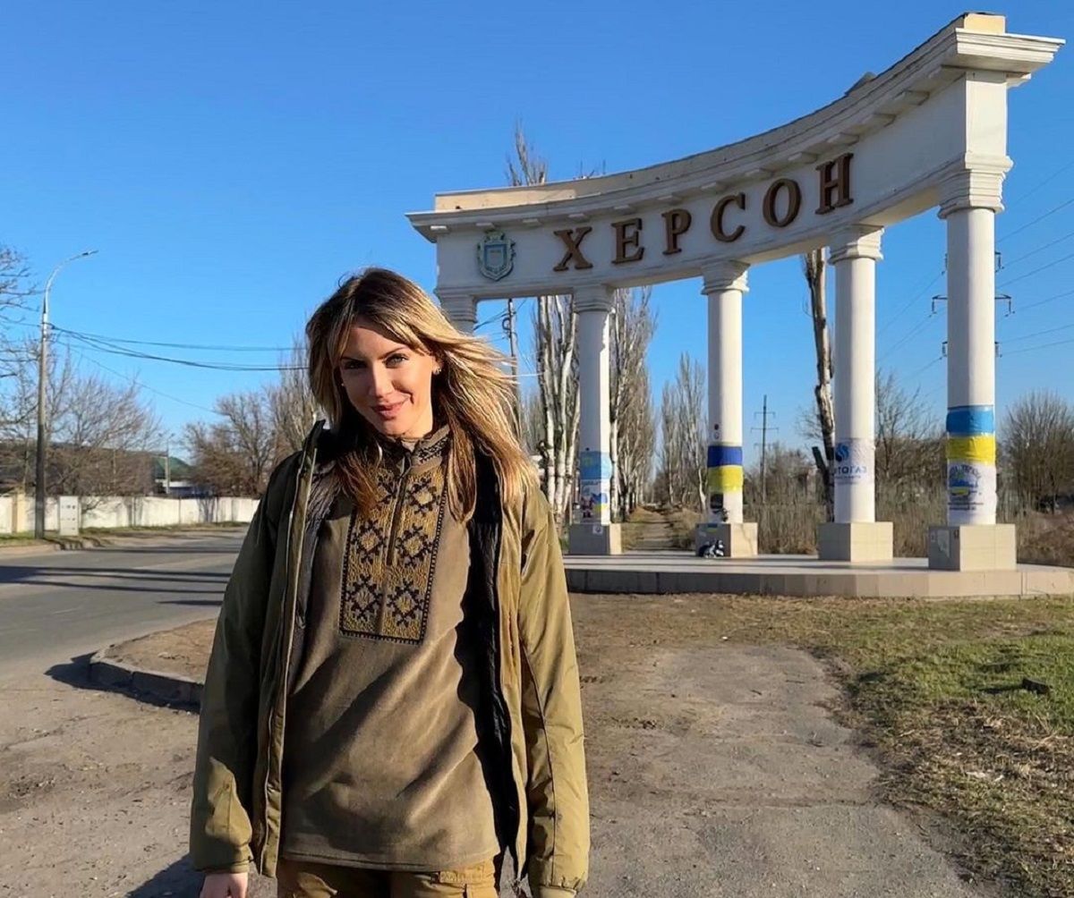 Леся Нікітюк у Херсонській області / © instagram.com/lesia_nikituk